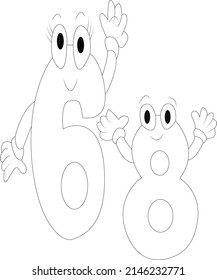 123 namber coloring page 123 namber coloring book page page line art for kids 