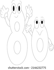 123 namber coloring page 123 namber coloring book page page line art for kids 