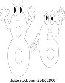 123 namber coloring page 123 namber coloring book page page line art for kids 