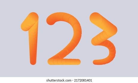 123 Rounded Numbers.1th 2nd 3rd Vector