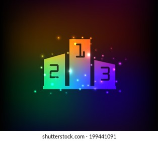 123 symbol,Rainbow vector