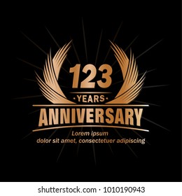 123 years vector and illustration template.