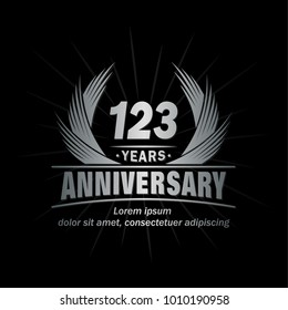 123 years vector and illustration template.