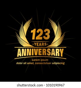 123 years vector and illustration template.