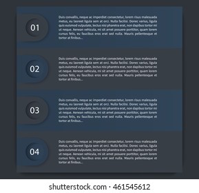 1,2,3,4 steps, timeline, labels, infographics elements