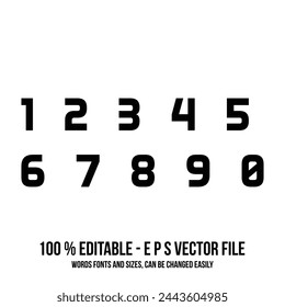 1234567890 numbers typography, t-shirt graphics, vectors svg
