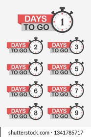 1,2,3,4,5,6,7,8,9,days to go, promotion icon, best deal symbol