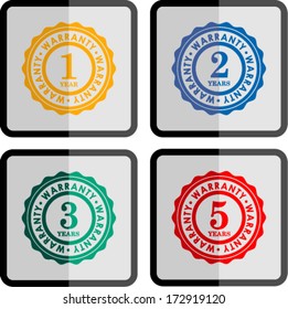 1,2,3,5 warranty , vector illustration 
