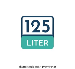 125 liters icon vector illustration