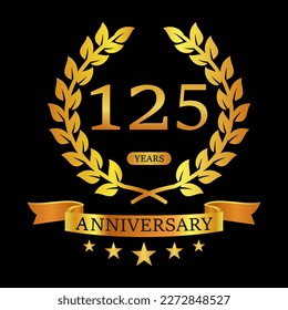 Ilustración del logotipo del 125 aniversario. adecuado para usted