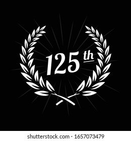 125 years anniversary celebration design template. 125th anniversary logo. Vector and illustration.