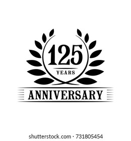 125 years anniversary logo template. 