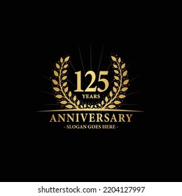 125 years anniversary logo. Vector and illustration.
