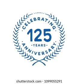 125 years design template. 125th vector and illustration.