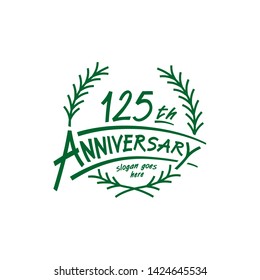 125 years design template. Vector and illustration. 125 years logo.
