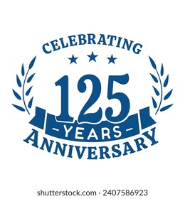 125th anniversary celebration design template. 125 years vector and illustration.