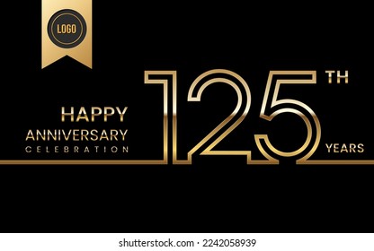 125th anniversary celebration template design. Logo Vector Template Illustration