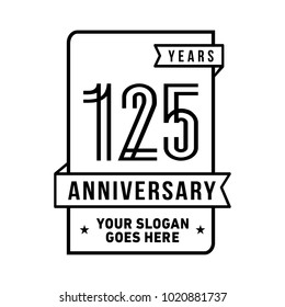 125th anniversary logo. Vector and illustration.