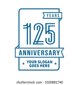 125th anniversary logo. Vector and illustration.