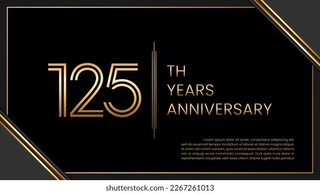 125th year anniversary design template. vector template illustration