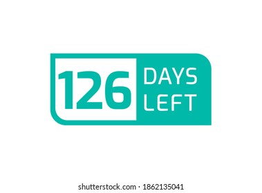 126 Days Left banner on white background, 126 Days Left to Go