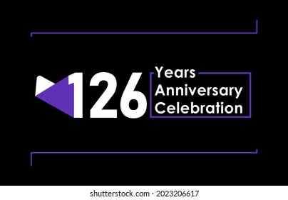 126 Years Anniversary Celebration Vector Template Design