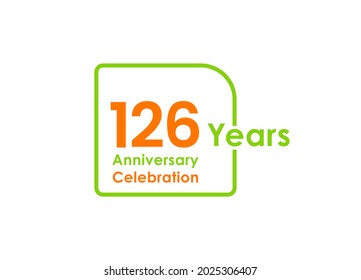 126 years anniversary celebration Vector Template Design Illustration