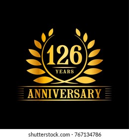 126 years anniversary logo template.