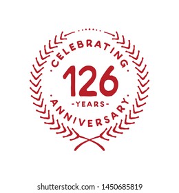 126 years design template. 126th vector and illustration.