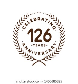 126 years design template. 126th vector and illustration.