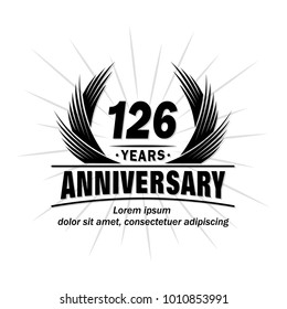 126 years vector and illustration template.