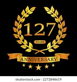 Ilustración del logotipo del 127 aniversario. adecuado para usted