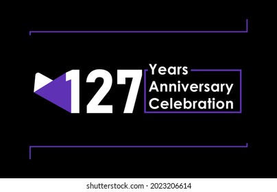 127 Years Anniversary Celebration Vector Template Design