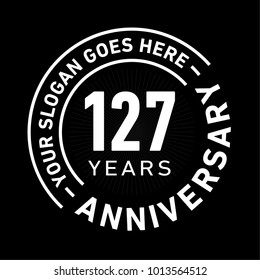 127 years anniversary logo template. Vector and illustration.