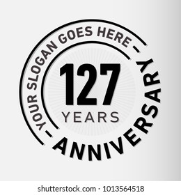 127 years anniversary logo template. Vector and illustration.