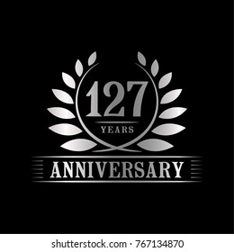 127 years anniversary logo template.