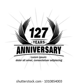 127 years vector and illustration template.