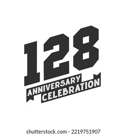 Tarjeta de saludo de la celebración del 128 Aniversario, 128º aniversario