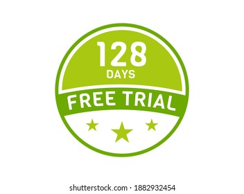 128 days free trial. 128 day Free trial badges