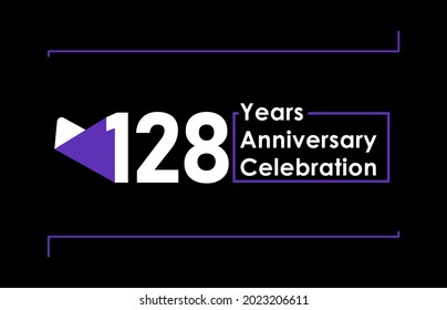128 Years Anniversary Celebration Vector Template Design