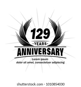 129 years vector and illustration template.