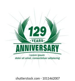 129 years vector and illustration template.