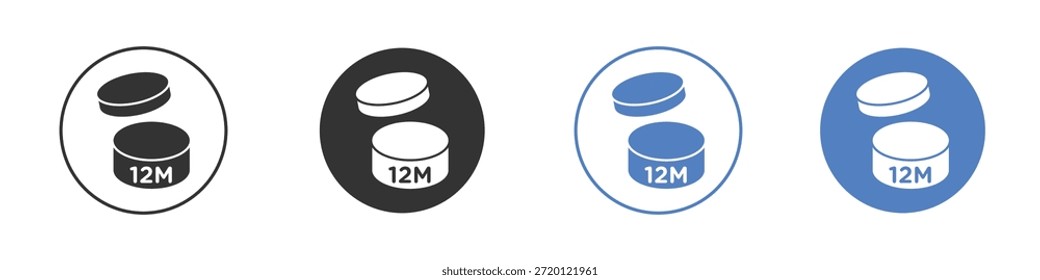 12M icon pictogram set. Vector icon designs