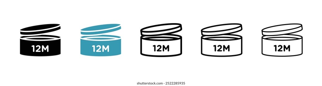 12M icon vector icon set. EPS 10