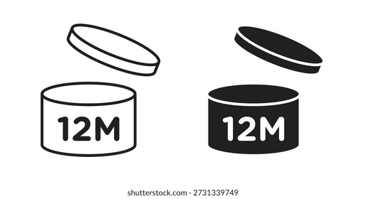 Iconos de 12M. Iconos de contorno Vector colección. ilustraciones planas
