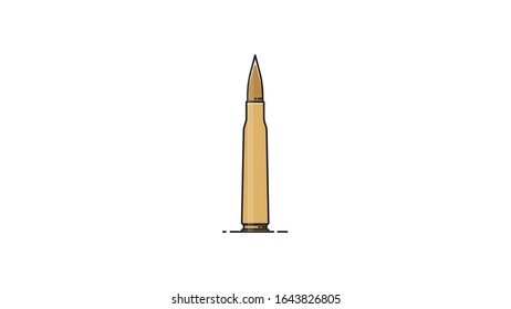 Ilustración vectorial de diseño plano de 12 mm de francotirador