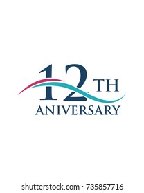 12th Anniversary, Logo, Icon, Vector