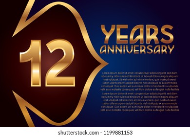 12th Anniversary numbers. background for anniversary