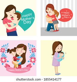12th May, Happy Mother's Day, Best illustration Design Template