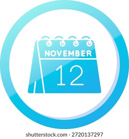 12 de Noviembre Línea Vector Icon Design